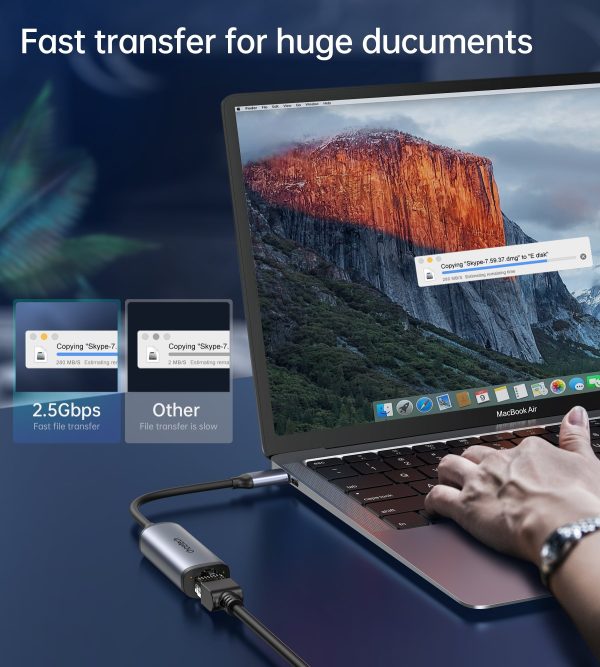 CHOETECH HUB-R02 USB-C to Gigabit Ethernet Adapter - Image 5