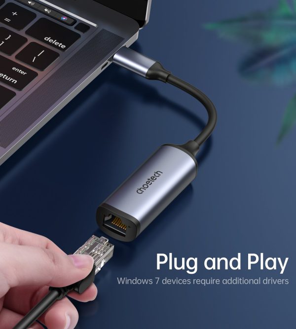 CHOETECH HUB-R02 USB-C to Gigabit Ethernet Adapter - Image 6