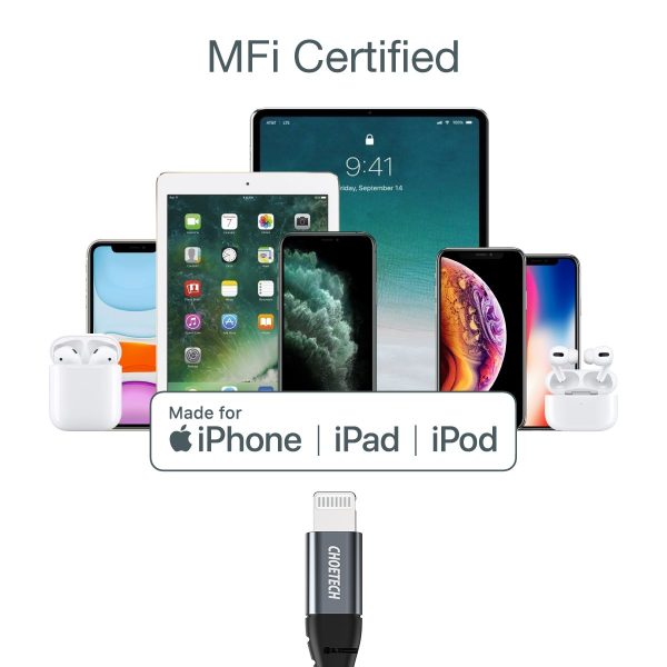 CHOETECH IP0039 USB-C To iPhone MFi Certified Cable 1.2M - Image 8