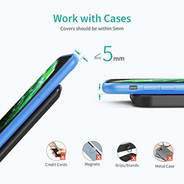 CHOETECH MIX00087 (T524S+T511S) Qi 10W/7.5W Fast Wireless Charging Stand and Pad - Image 5