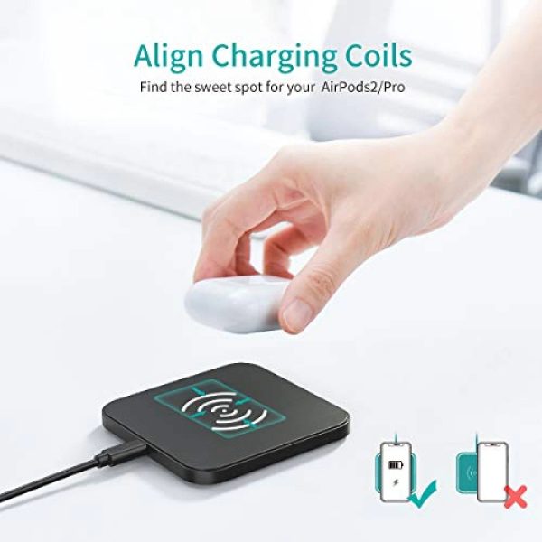 CHOETECH MIX00087 (T524S+T511S) Qi 10W/7.5W Fast Wireless Charging Stand and Pad - Image 7