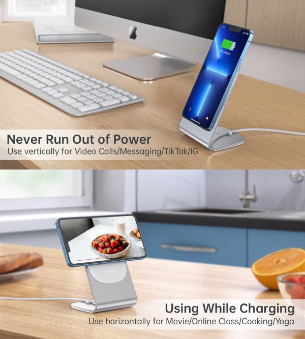 CHOETECH MIX00117SL Magasafe Fast Wireless Charger Stand Holder For iPhone 13/12 (H047+T517) - Image 4