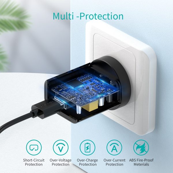 CHOETECH Q5003 18W QC Quick Charger (Black) - Image 5