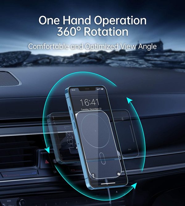 CHOETECH T200F-201 15W MagLeap Magnetic Wireless Car Charger Holder with 1M Cable - Image 5