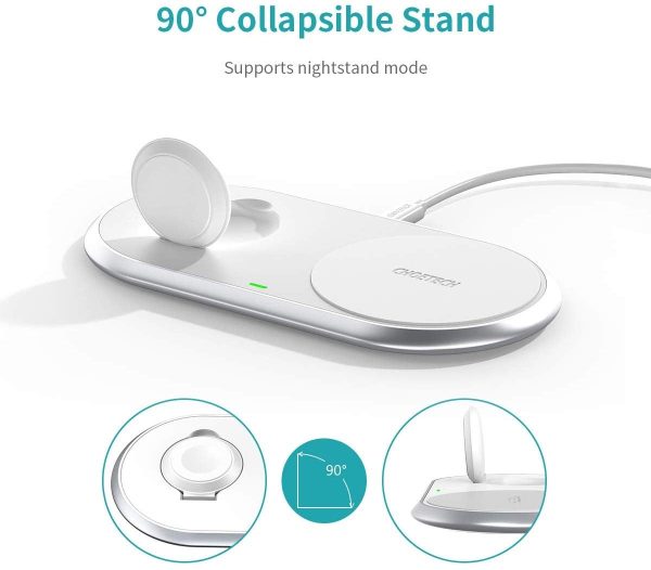 CHOETECH T317 2-in-1 Dual Wireless Charger Pad (MFI Certified) - Image 2