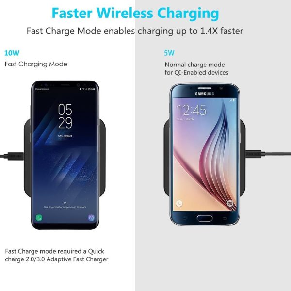 CHOETECH T511S Qi Certified 10W/7.5W Fast Wireless Charger Pad - Image 4