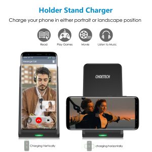 CHOETECH T524S 10W/7.5W Fast Wireless Charging Stand - Image 3
