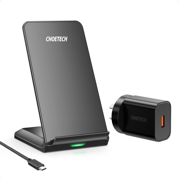 CHOETECH T524S 10W/7.5W Fast Wireless Charging Stand with AC Adapter - Image 2