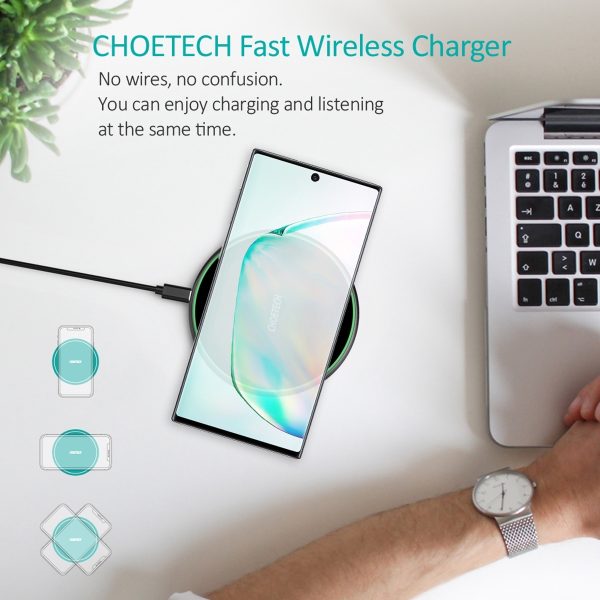 CHOETECH T559-F 15W Wireless Charging Pad with AC Adapter - Image 7