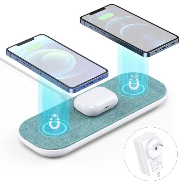 CHOETECH T569-S Magleap 3-in-1 Magnetic Wireless Charging pad with AC Adapter - Image 2