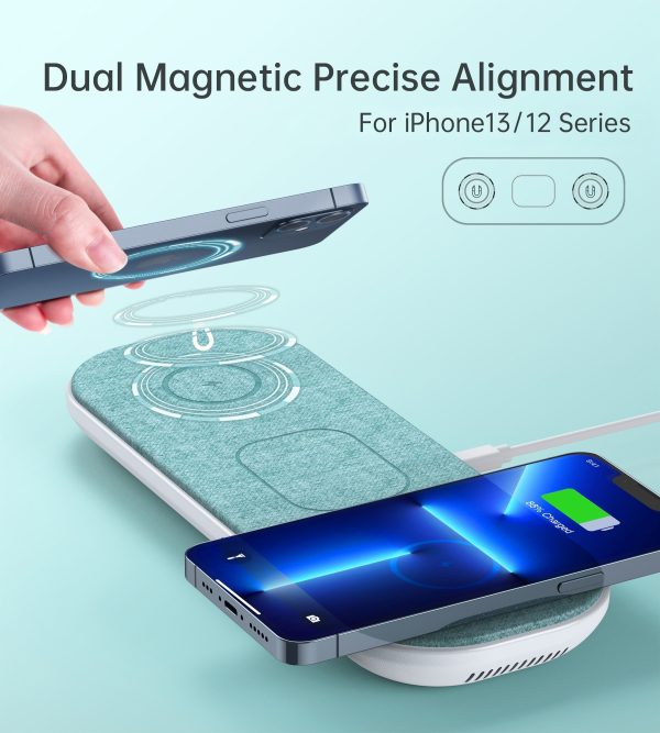 CHOETECH T569-S Magleap 3-in-1 Magnetic Wireless Charging pad with AC Adapter - Image 3
