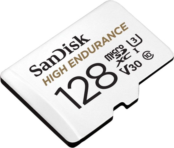 SANDISK HIGH ENDURANCE MICROSDHC CARD SQQNR 128G UHS-I C10 U3 V30 100MB/S R 40MB/S W SD ADAPTOR SDSQQNR-128G-GN6IA - Image 2