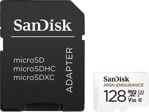SANDISK HIGH ENDURANCE MICROSDHC CARD SQQNR 128G UHS-I C10 U3 V30 100MB/S R 40MB/S W SD ADAPTOR SDSQQNR-128G-GN6IA - Image 3