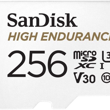 SANDISK HIGH ENDURANCE MICROSDHC CARD SQQNR 256G UHS-I C10 U3 V30 100MB/S R 40MB/S W SD ADAPTOR SDSQQNR-256G-GN6IA