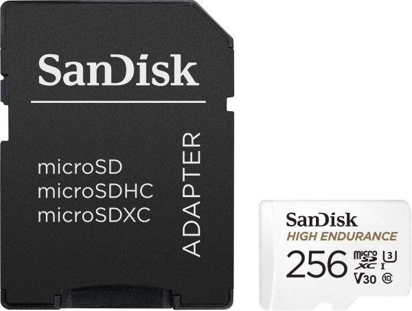 SANDISK HIGH ENDURANCE MICROSDHC CARD SQQNR 256G UHS-I C10 U3 V30 100MB/S R 40MB/S W SD ADAPTOR SDSQQNR-256G-GN6IA - Image 3