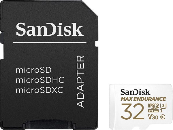 Sandisk Max Endurance Microsdhc Card SQQVR 32G (15 000 HRS) UHS-I C10 U3 V30 100MB/S R 40MB/S W SD Adaptor SDSQQVR-032G-GN6IA - Image 3