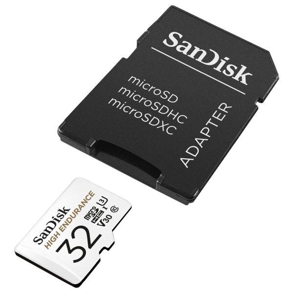 SANDISK HIGH ENDURANCE MICROSDHC CARD SQQNR 32G UHS-I C10 U3 V30 100MB/S R 40MB/S W SD ADAPTOR SDSQQNR-032G-GN6IA - Image 3