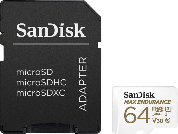Sandisk Max Endurance Microsdxc Card SQQVR 64G (30 000 HRS) UHS-I C10 U3 V30 100MB/S R 40MB/S W SD Adaptor SDSQQVR-064G-GN6IA - Image 3