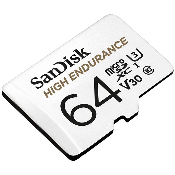 SANDISK HIGH ENDURANCE MICROSDHC CARD SQQNR 64G UHS-I C10 U3 V30 100MB/S R 40MB/S W SD ADAPTOR SDSQQNR-064G-GN6IA - Image 2