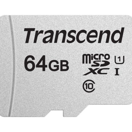 TRANSCEND TS64GUSD300S 64GB UHS-I U1 microSD w/o Adapter  (microSDHC I, C10, U1)