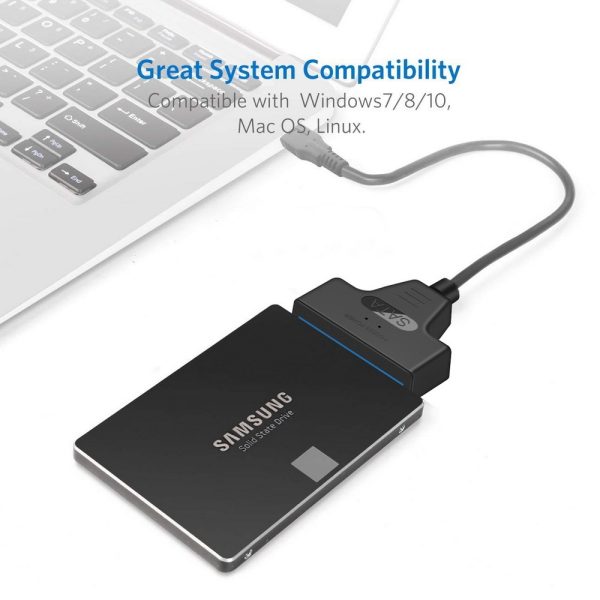 Simplecom SA128 USB 3.0 to SATA Adapter Cable for 2.5" SSD/HDD - Image 2