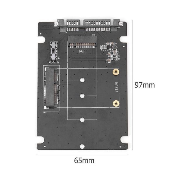 Simplecom SA207 mSATA + M.2 (NGFF) to SATA 2 In 1 Combo Adapter - Image 3