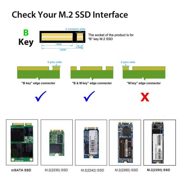 Simplecom SA207 mSATA + M.2 (NGFF) to SATA 2 In 1 Combo Adapter - Image 5