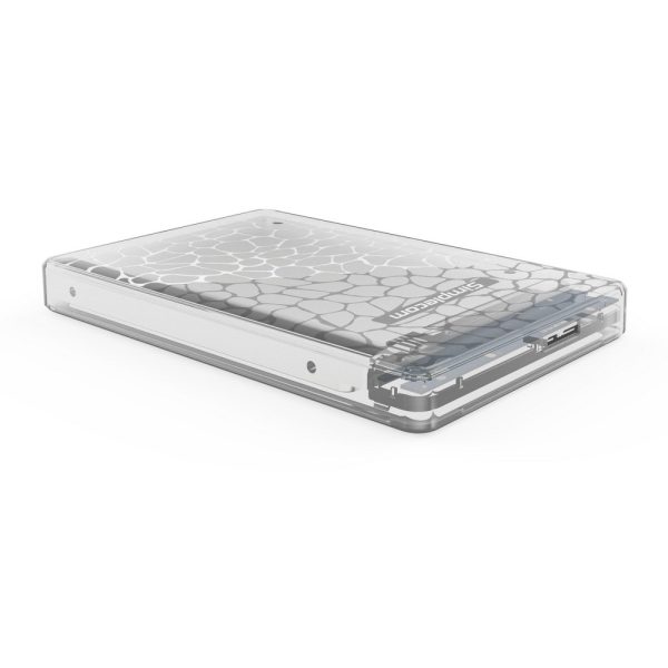 Simplecom SE101 Compact Tool-Free 2.5'' SATA to USB 3.0 HDD/SSD Enclosure Transparent Clear - Image 2