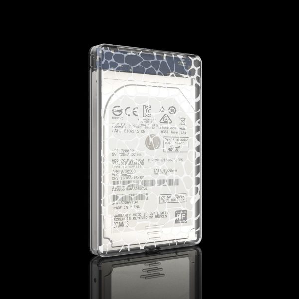 Simplecom SE101 Compact Tool-Free 2.5'' SATA to USB 3.0 HDD/SSD Enclosure Transparent Clear - Image 3
