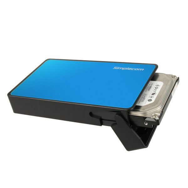 Simplecom SE325 Tool Free 3.5" SATA HDD to USB 3.0 Hard Drive Enclosure Blue - Image 2