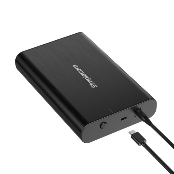 Simplecom SE331 Aluminium 3.5'' SATA to USB-C External Hard Drive Enclosure USB 3.2 Gen1 5Gbps - Image 2