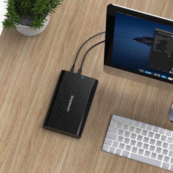 Simplecom SE331 Aluminium 3.5'' SATA to USB-C External Hard Drive Enclosure USB 3.2 Gen1 5Gbps - Image 3