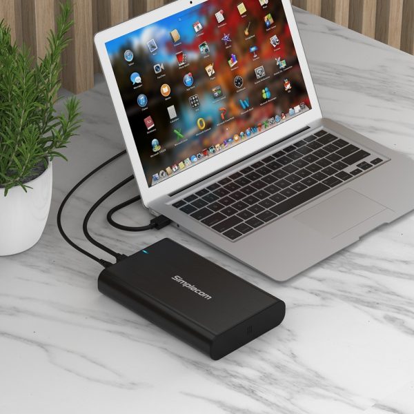 Simplecom SE331 Aluminium 3.5'' SATA to USB-C External Hard Drive Enclosure USB 3.2 Gen1 5Gbps - Image 5