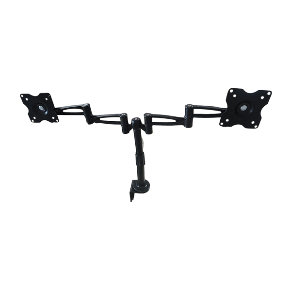 Two-Screen 10-25" Desk Monitor TV Plasma LED LCD Work Mount - Image 5