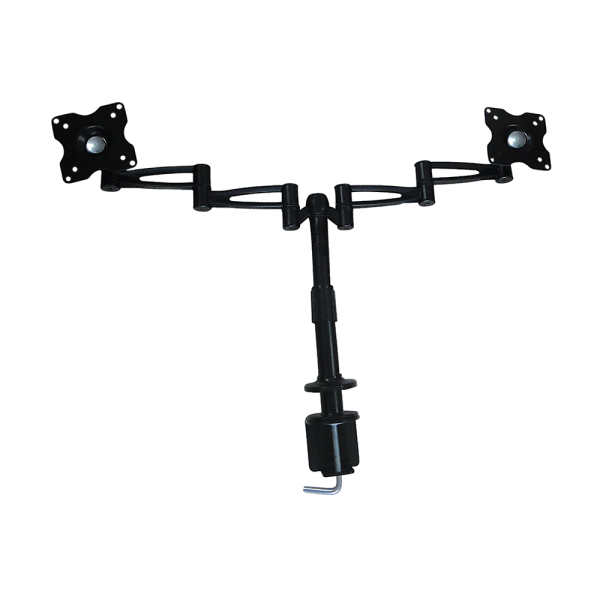 Two-Screen 10-25" Desk Monitor TV Plasma LED LCD Work Mount - Image 6