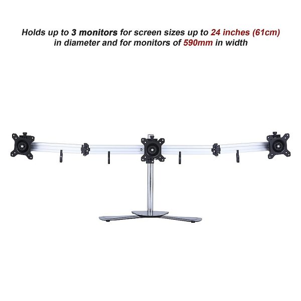 Triple Tilt LCD Monitor Mount Freestanding Desktop Stand - Image 11