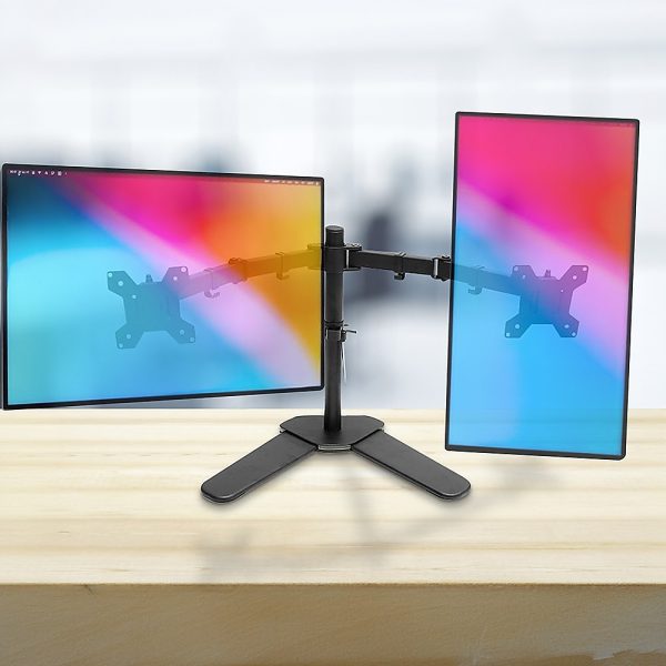 13"-27" Dual Screen Monitor Stand TV Bracket Computer Display Desk Mount Holder - Image 2