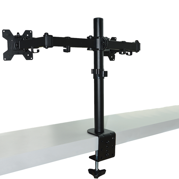 Dual LCD Monitor Desk Mount Stand Adjustable Fits 2 Screens Up To 27" - Image 4