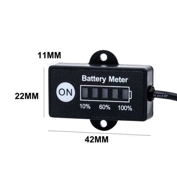 12 Volt LED Dual Battery Monitor Fuel Gauge Meter Digital % Percentage Switch - Image 4