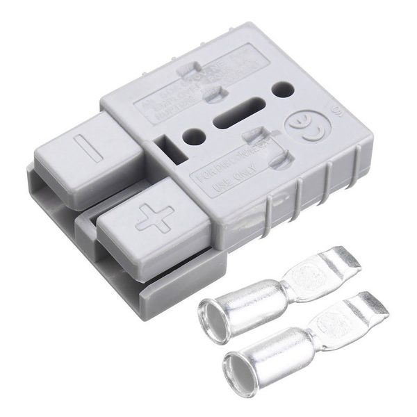 Pair Anderson Style Plug connector 50AMP Caravan Trailer Solar 6AWG GREY AU - Image 3