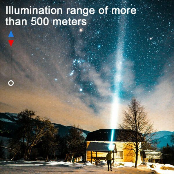 99000LM Ultra Bright LED Tactical Flashlight 3-Modes Zoom Torch USB Charging - Image 4