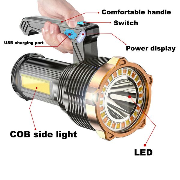 Most Powerful 1200lm LED Flashlight Super Bright Torch Lamp USB Rechargeable - Image 6