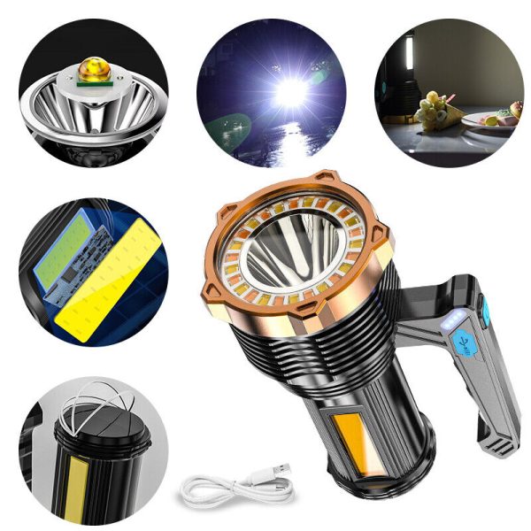 Most Powerful 1200lm LED Flashlight Super Bright Torch Lamp USB Rechargeable - Image 9