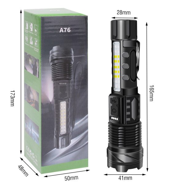 Super Bright 30W 14LED Flashlight White Laser Tactical Torch Lamp for Camping AU - Image 9