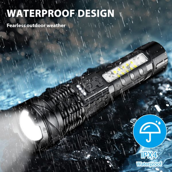 Super Bright 30W 14LED Flashlight White Laser Tactical Torch Lamp for Camping AU - Image 10