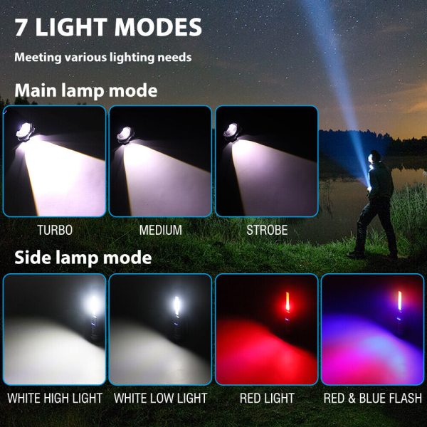 Super Bright 30W 14LED Flashlight White Laser Tactical Torch Lamp for Camping AU - Image 11