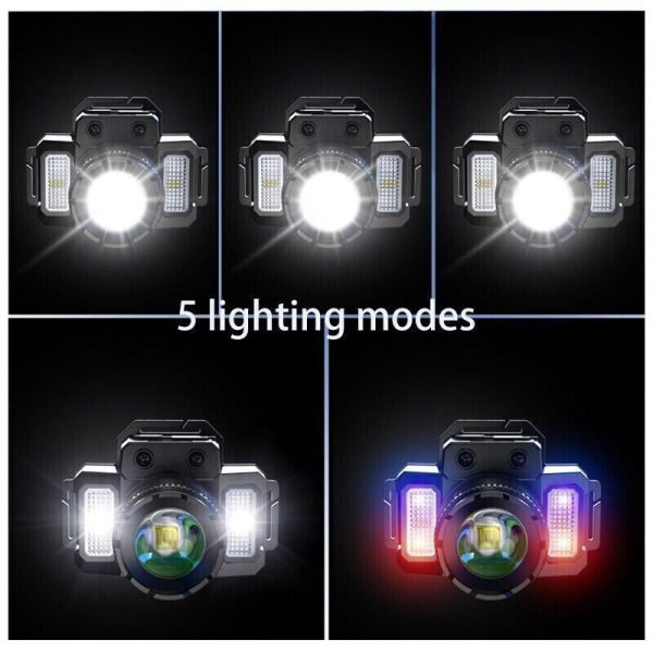 900000LM LED Headlamp Rechargeable Headlight Zoomable Head Torch Lamp Flashlight - Image 11