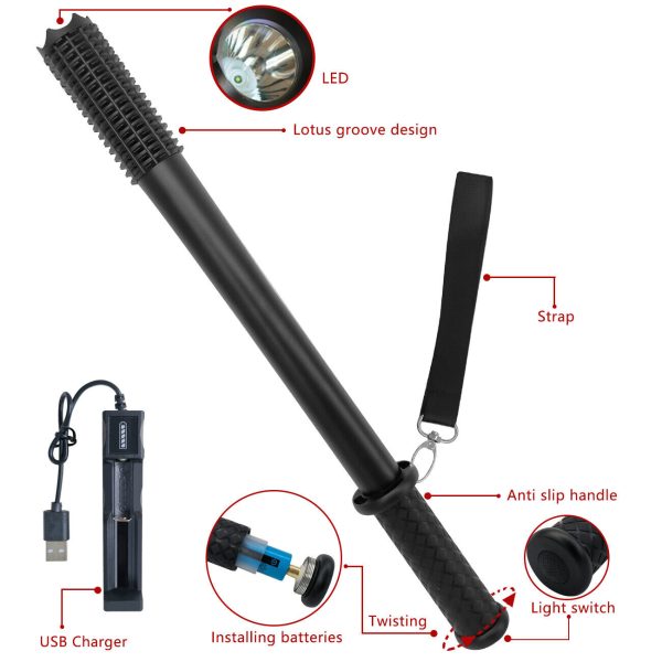 90000LM Baseball Bat LED Flashlights Waterproof Powerful Aluminium for Emergency - Image 9