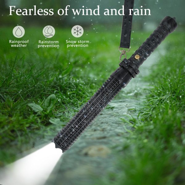 Baseball LED Flashlight Rechargeable Zoom Police Security Torch Baton Lamp Light - Image 9
