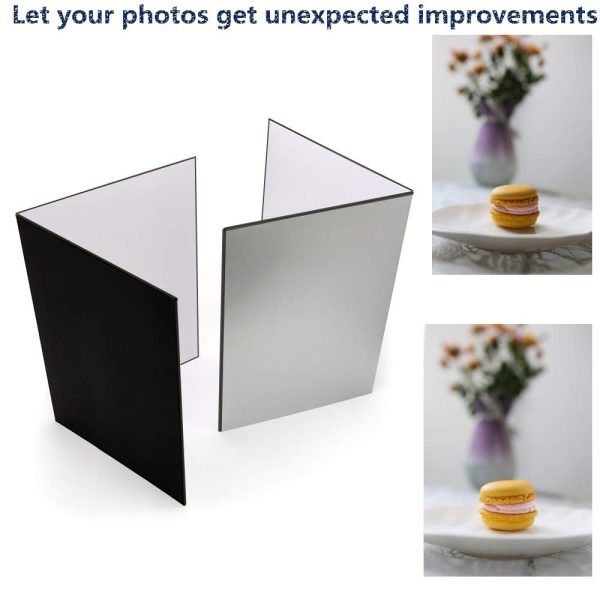 2 Pack A3  3 in 1 Photography Light Reflector Cardboard Light Diffuser Board Black, Silver, White - Image 4